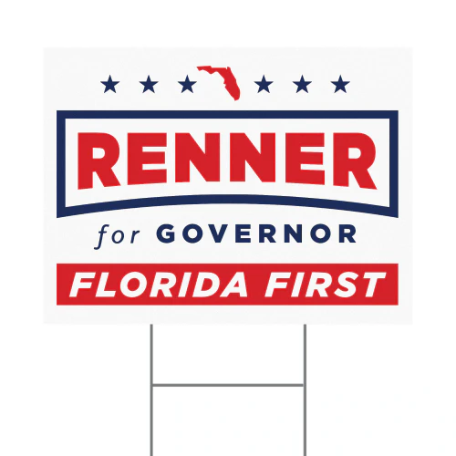 Paul Renner for Governor Yard Sign