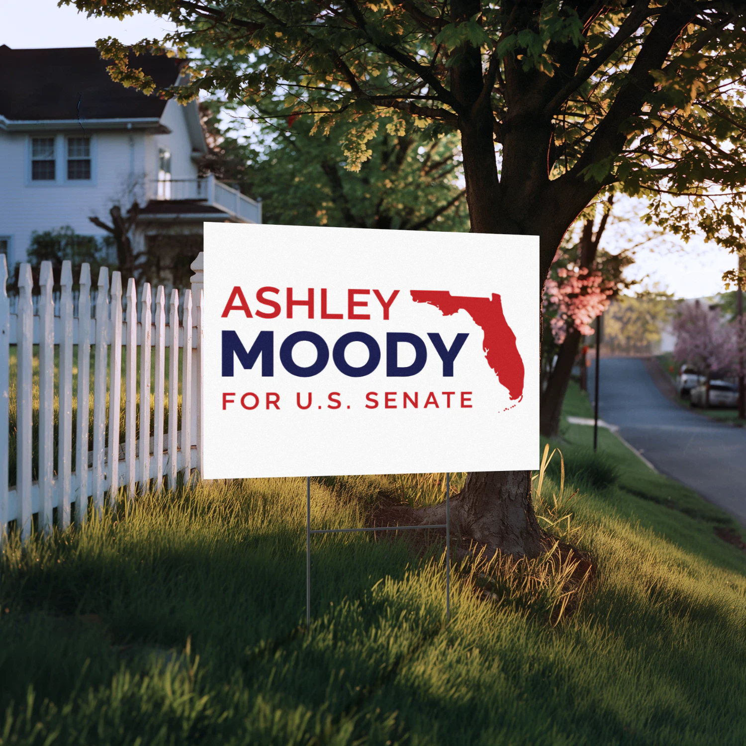 Ashley Moody For US Senate Yard Sign - The 2026 Florida Senate Showdown Begins