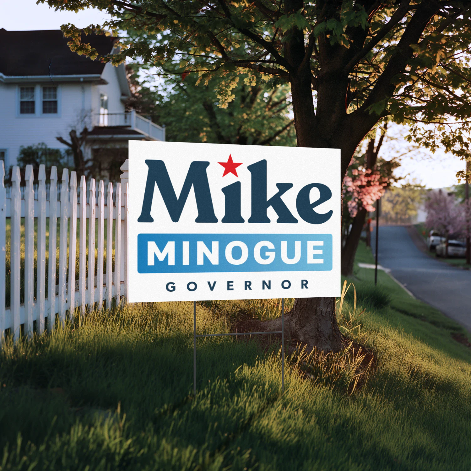 Michael Minogue For Governor Yard Sign – Massachusetts 2026 Republican Primary Campaign