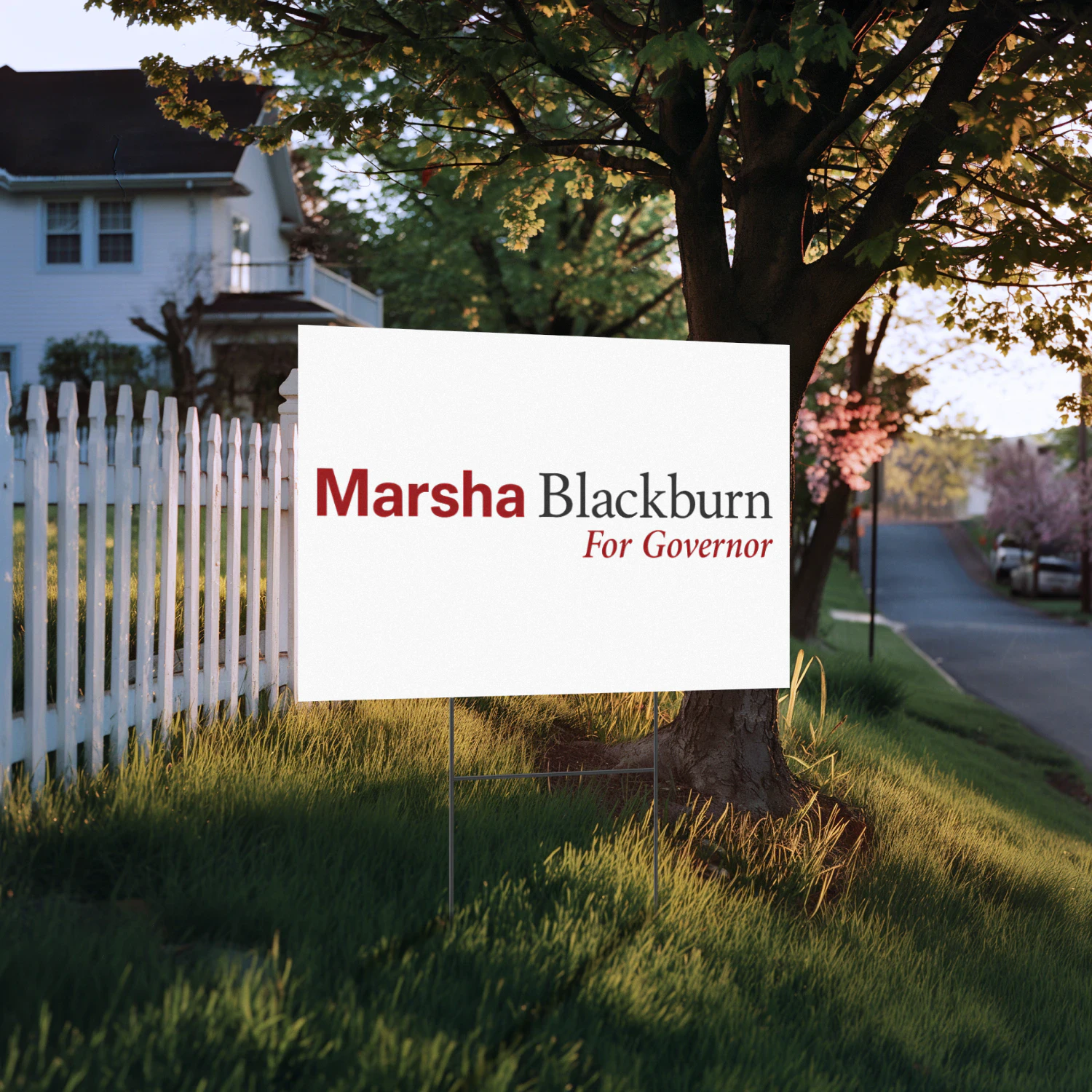Marsha Blackburn For Governor Yard Sign – Tennessee 2026 Republican Campaign & November Election Support