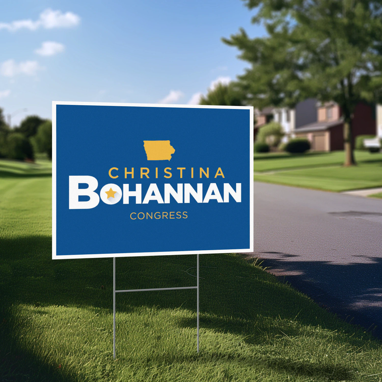 Christina Bohannan For Congress Yard Sign