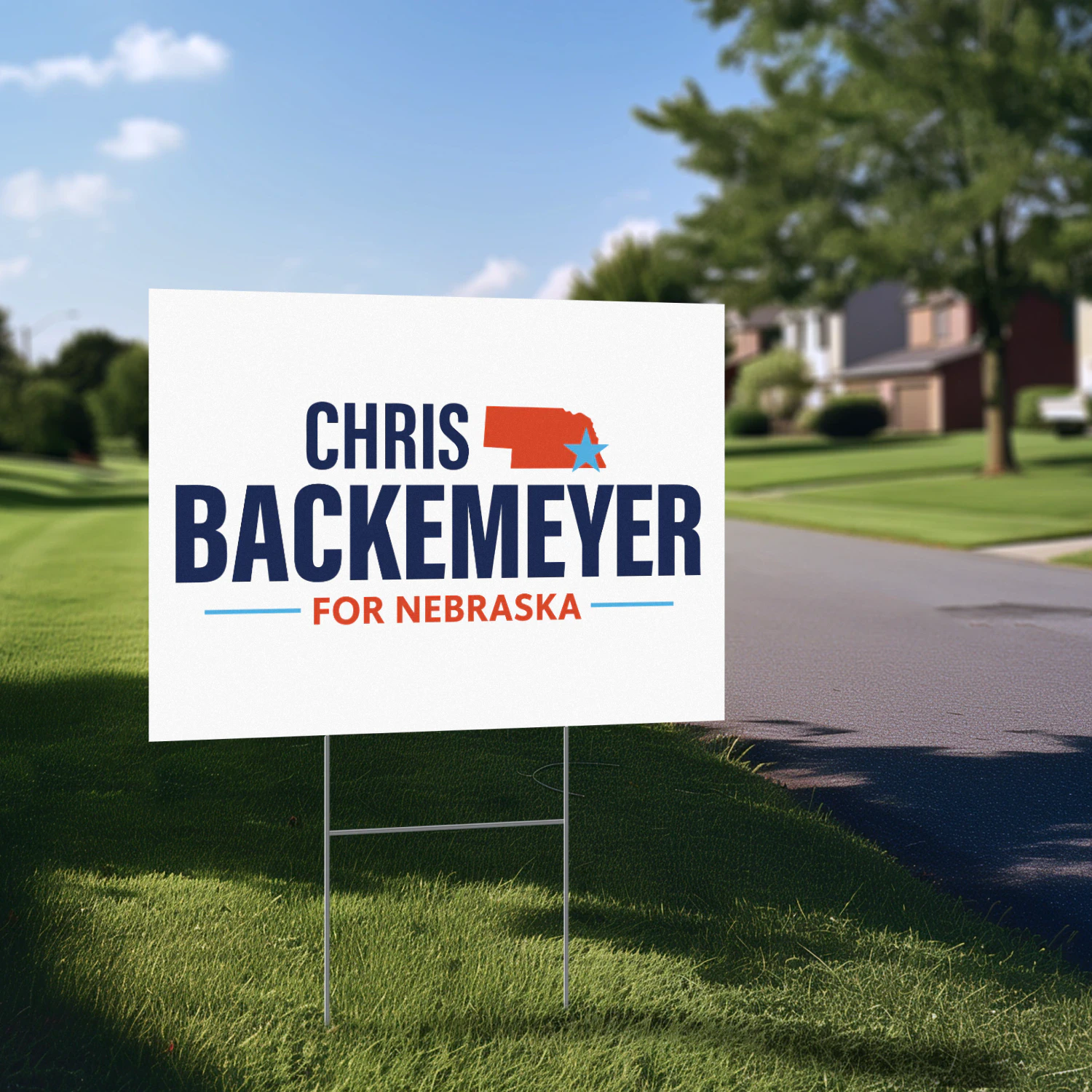 Chris Backemeyer For Nebraska Yard Sign