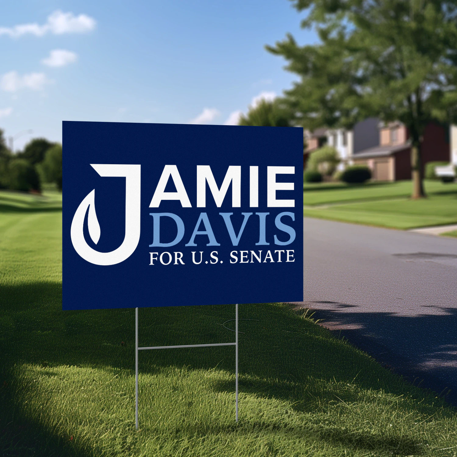 Jamie Davis For US Senate Yard Sign - Louisiana Democrat Jamie Davis Advances to 2026 General Election Against Julia Letlow
