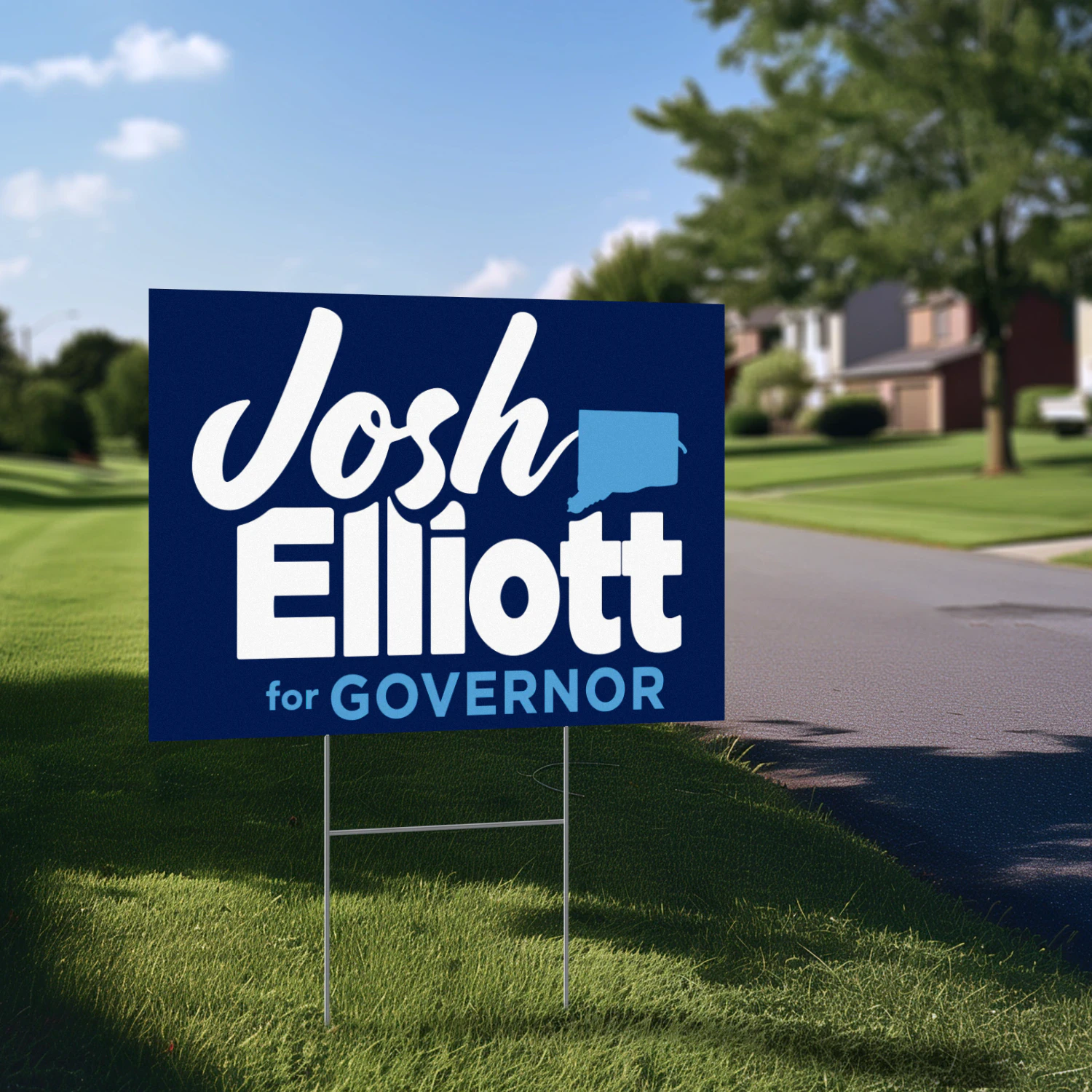 Josh Elliott For Governor Yard Sign – Connecticut 2026 Progressive Campaign & Election Support