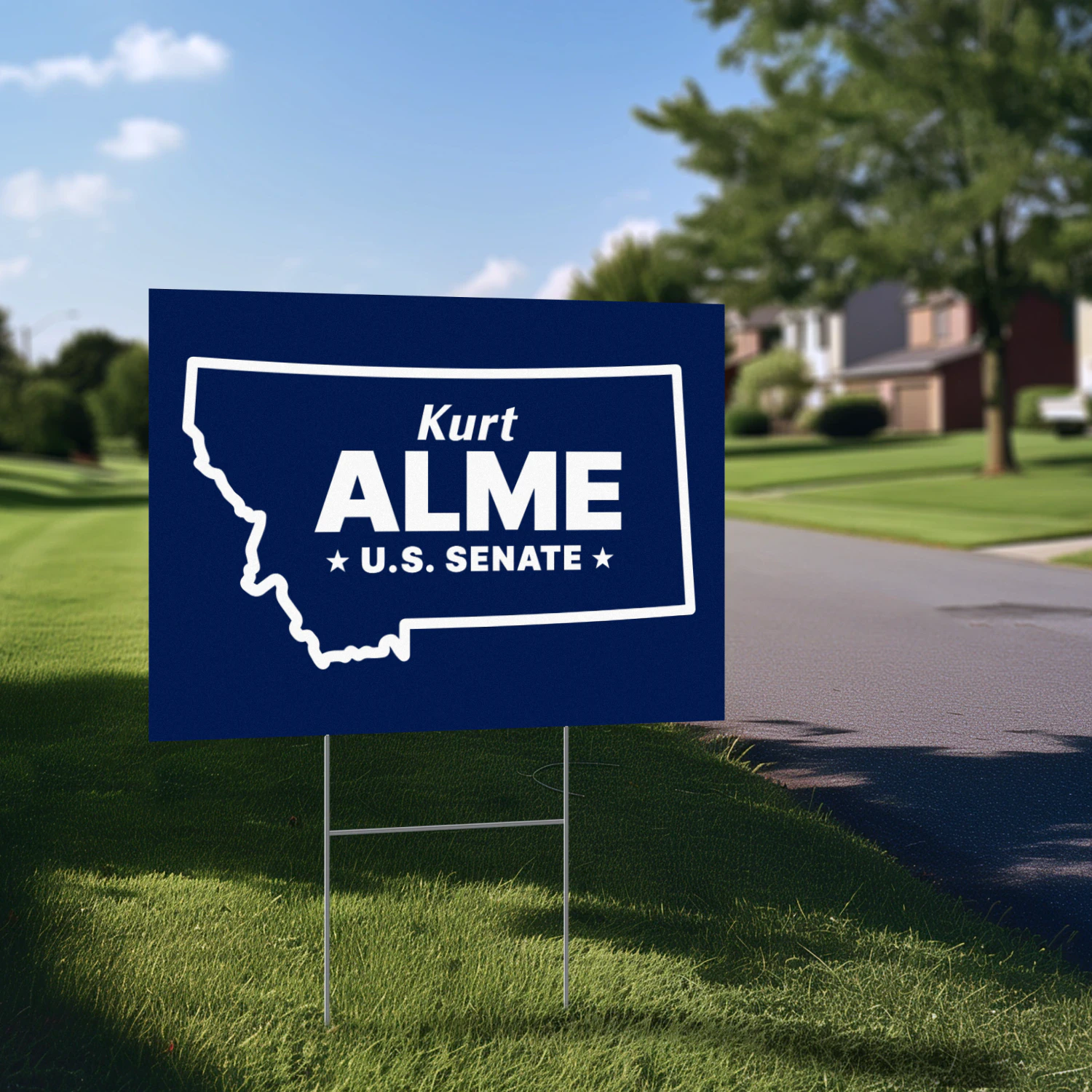 Kurt Alme For US Senate Yard Sign -Montana Republican Campaign Enters Final Stretch of Competitive 2026 Senate Race