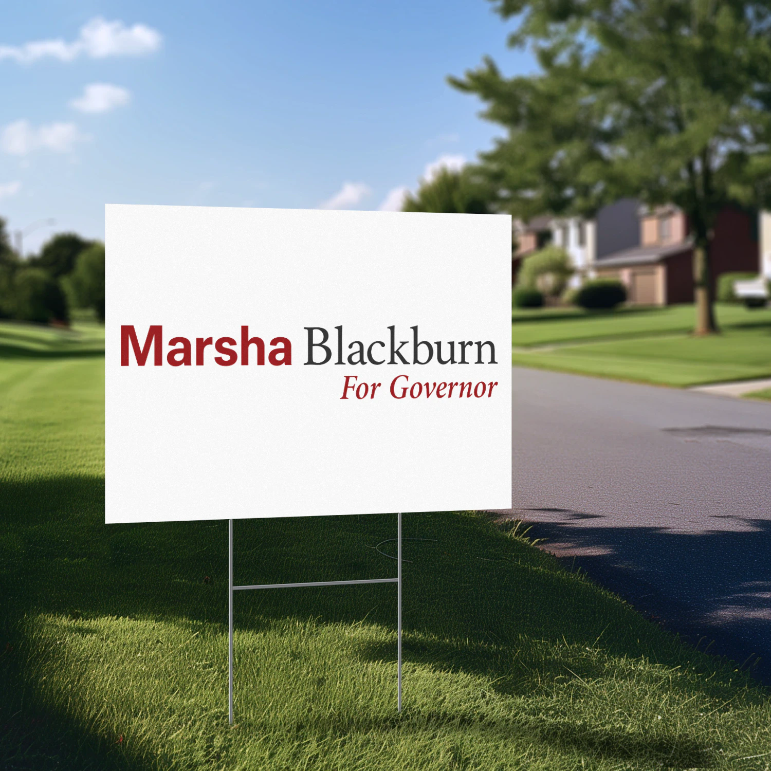 Marsha Blackburn For Governor Yard Sign – Tennessee 2026 Republican Campaign & November Election Support