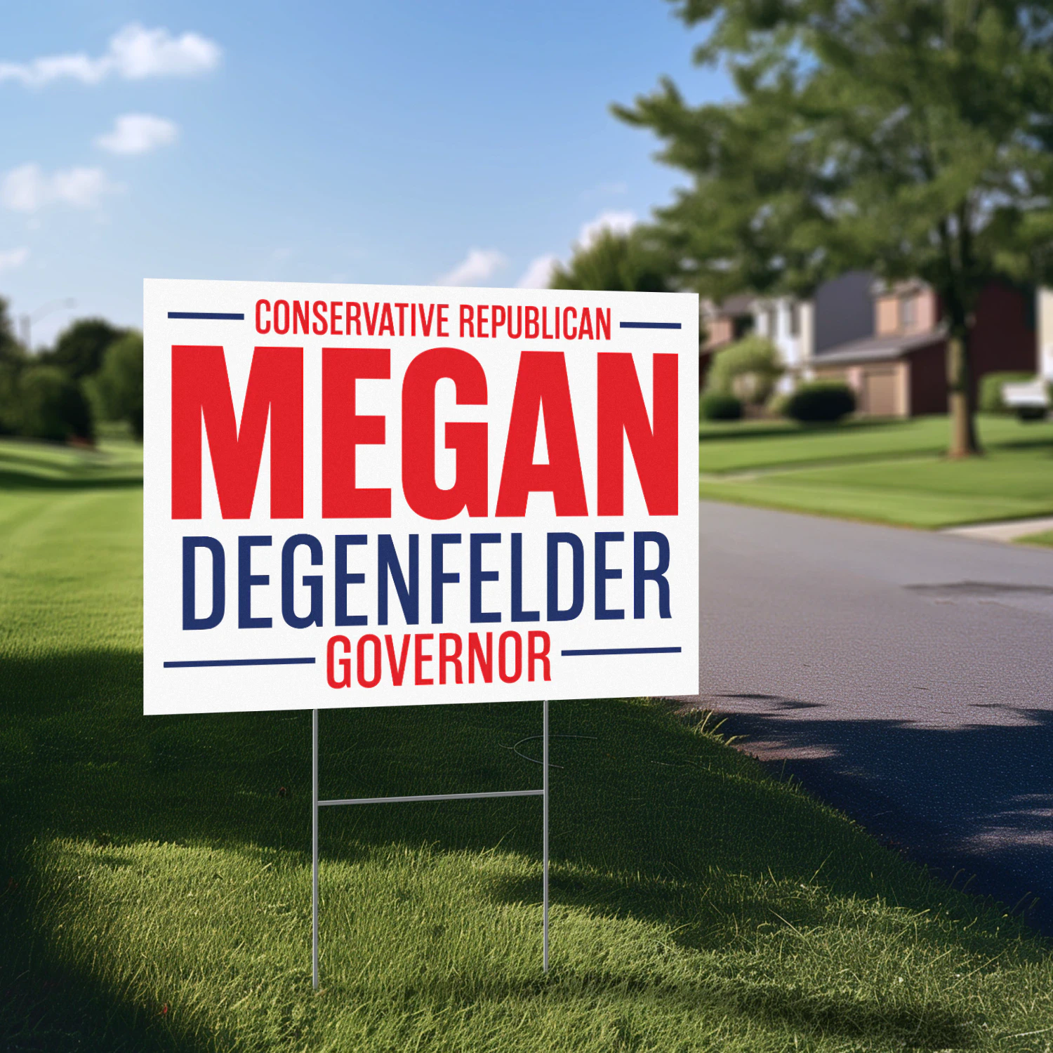 Megan Degenfelder For Governor Yard Sign – Wyoming 2026 Republican Campaign & Primary Election