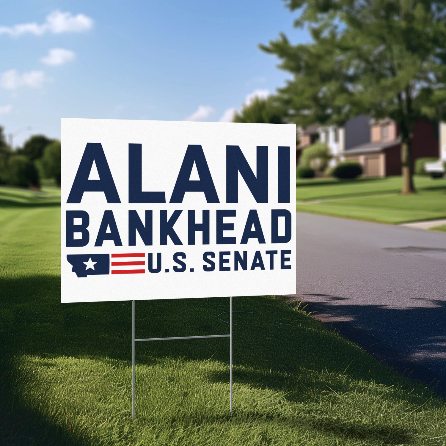 Alani Bankhead For US Senate Yard Sign - Montana Democrat Stays in 2026 Senate Race Despite Pressure to Withdraw