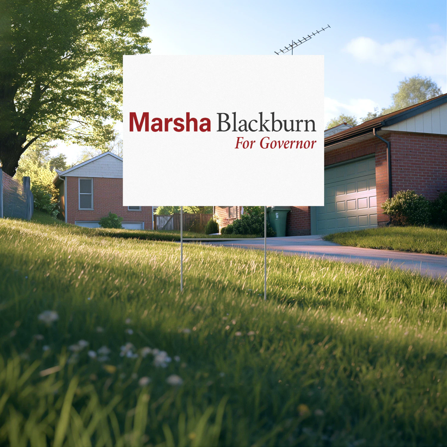 Marsha Blackburn For Governor Yard Sign – Tennessee 2026 Republican Campaign & November Election Support