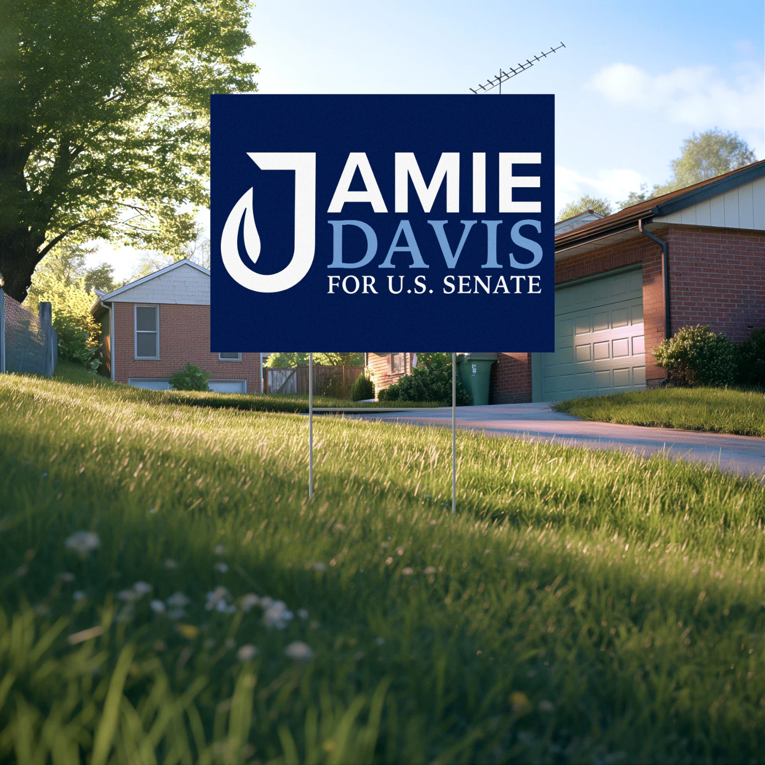 Jamie Davis For US Senate Yard Sign - Louisiana Democrat Jamie Davis Advances to 2026 General Election Against Julia Letlow