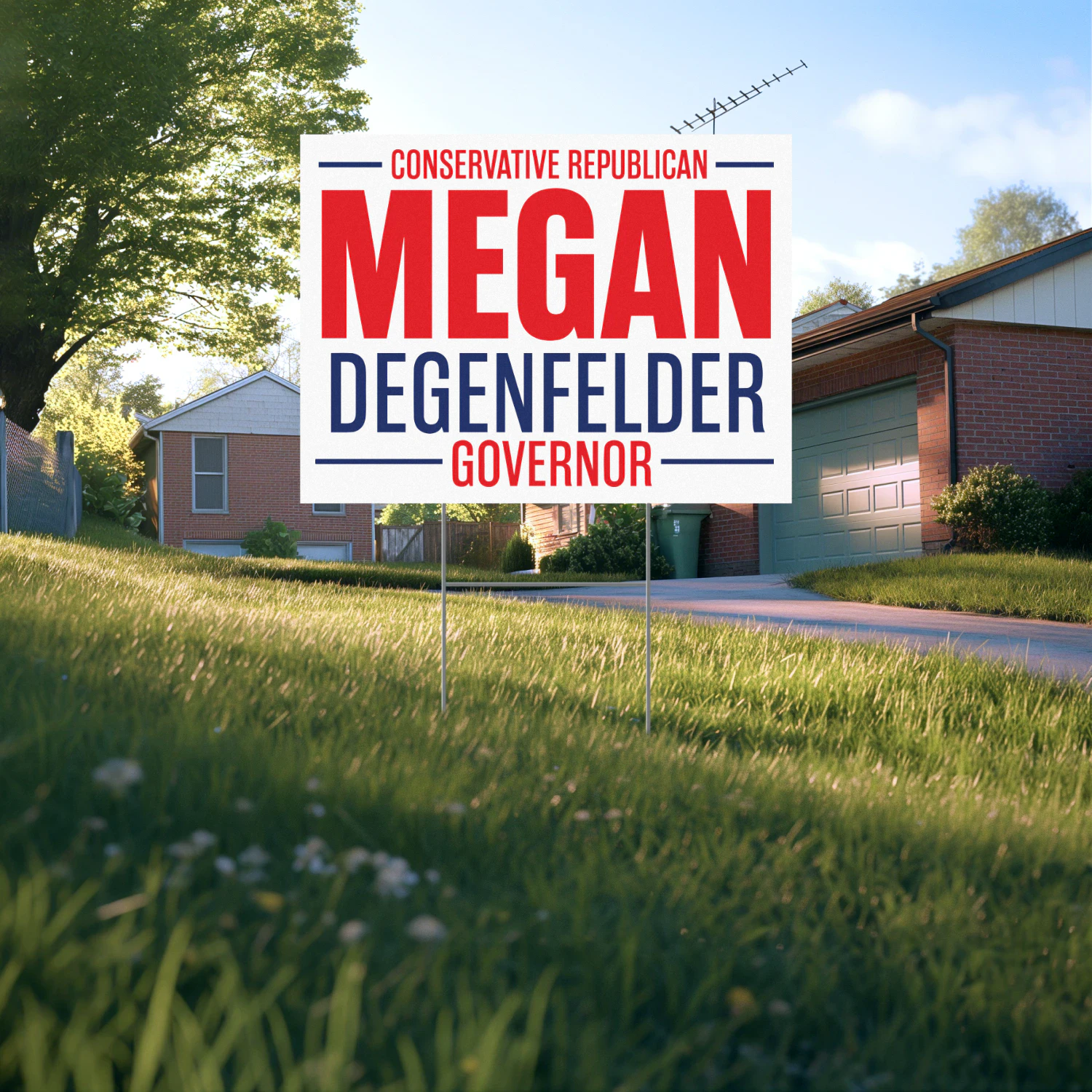 Megan Degenfelder For Governor Yard Sign – Wyoming 2026 Republican Campaign & Primary Election