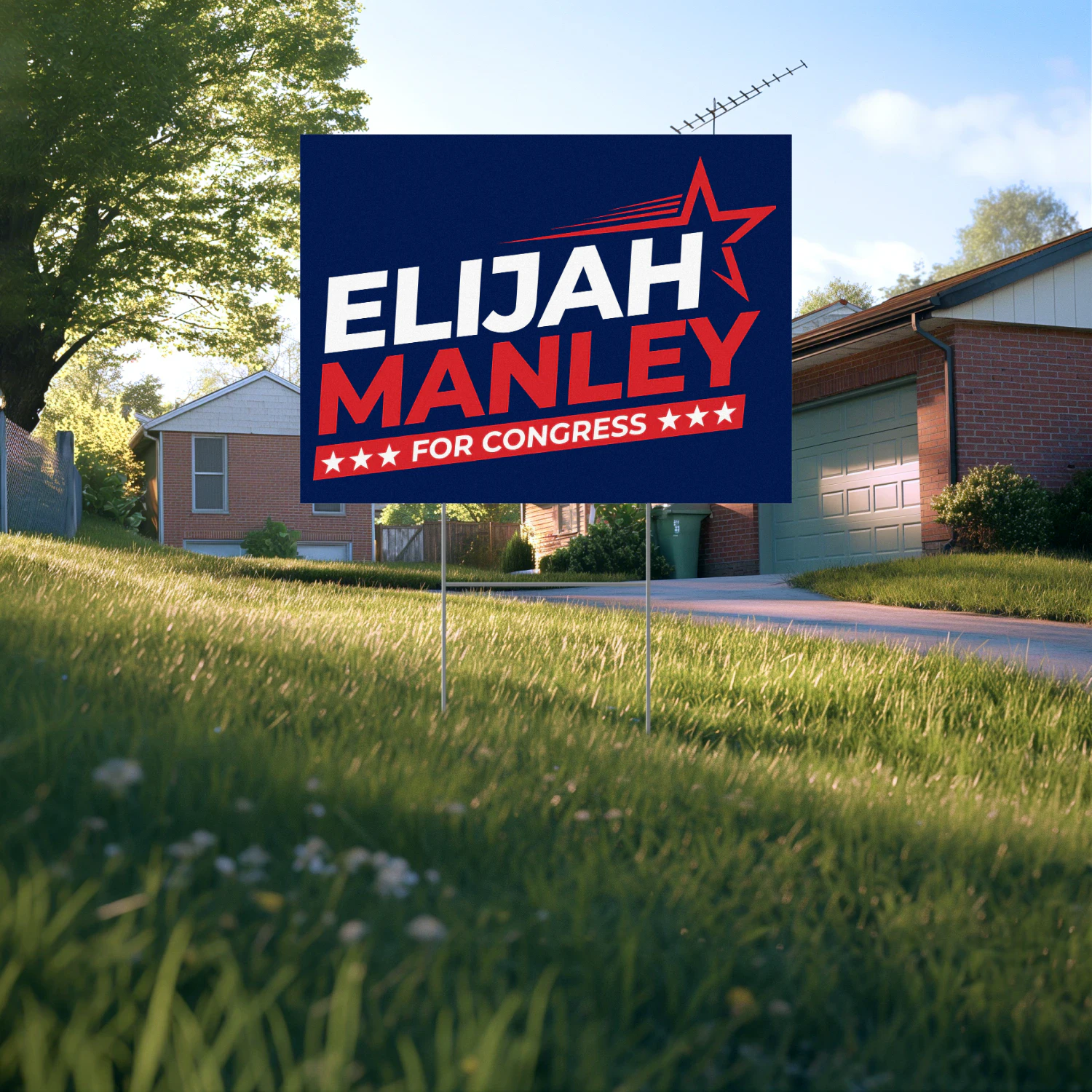 Elijah Manley for Congress Yard Sign – Florida’s 20th District 2026 Democratic Primary & Congressional Campaign