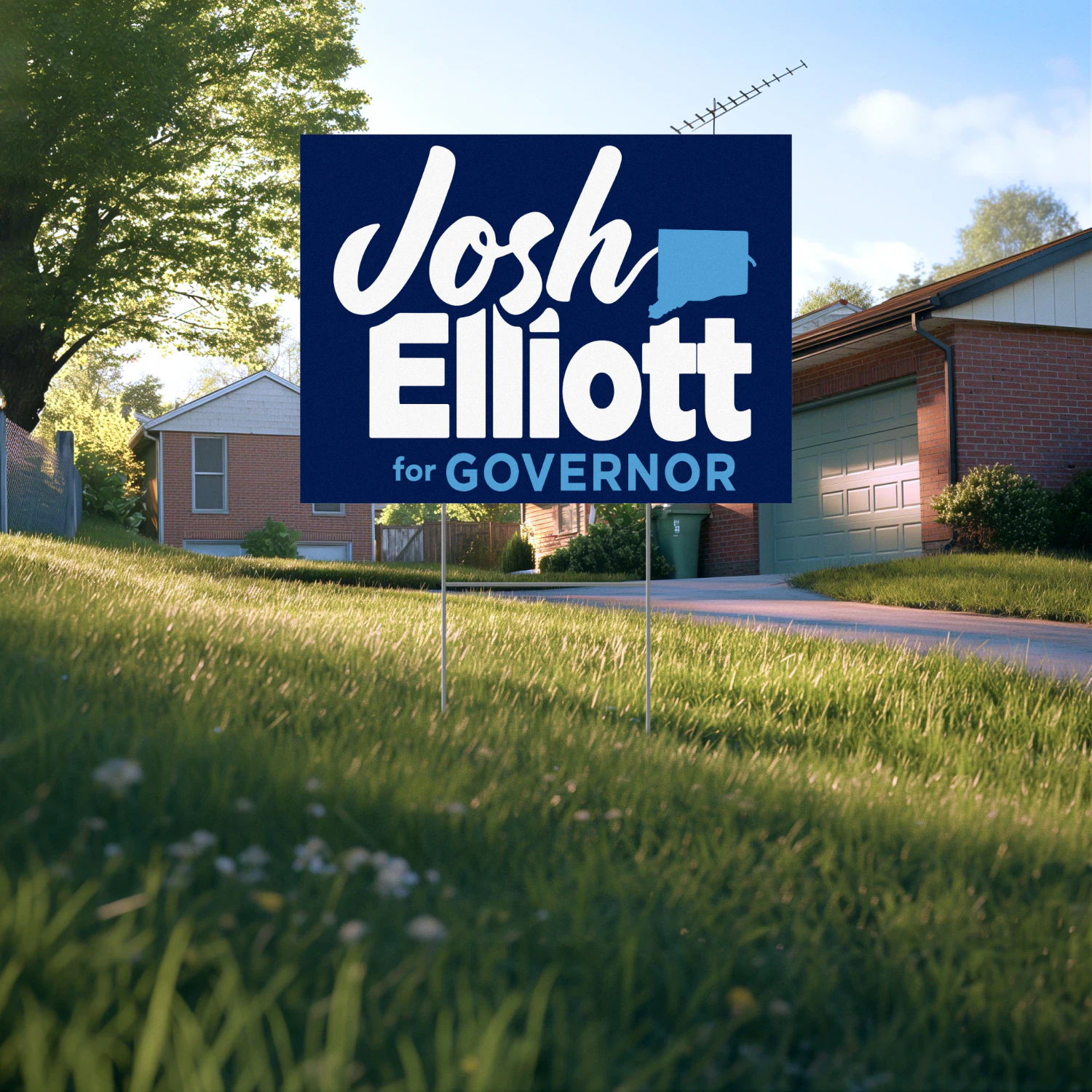 Josh Elliott For Governor Yard Sign – Connecticut 2026 Progressive Campaign & Election Support