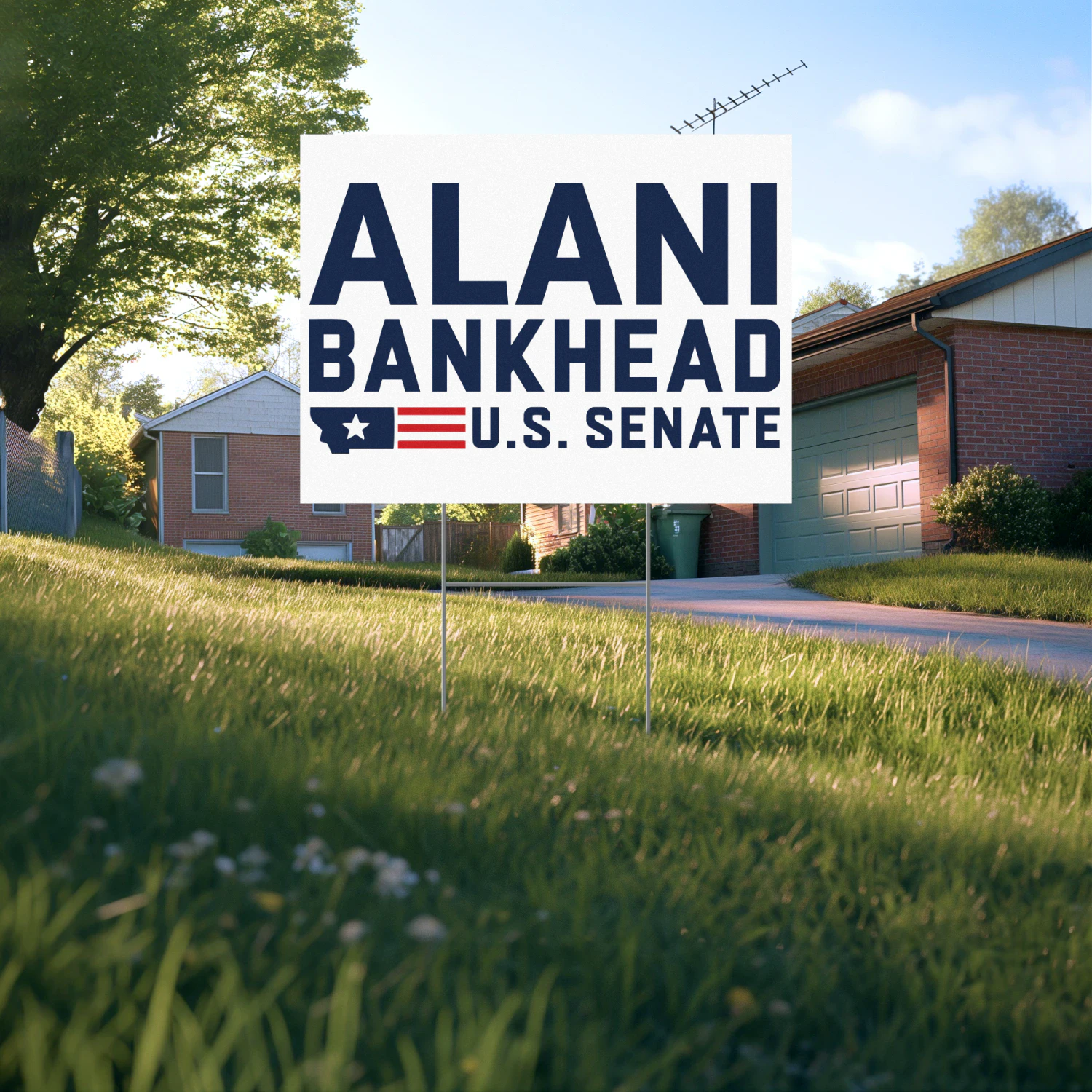 Alani Bankhead For US Senate Yard Sign - Montana Democrat Stays in 2026 Senate Race Despite Pressure to Withdraw