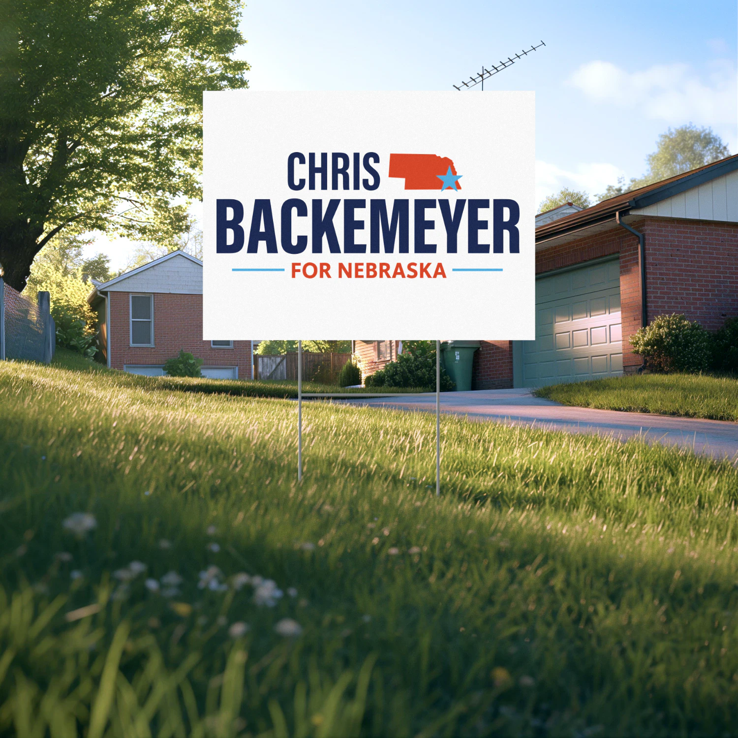Chris Backemeyer For Nebraska Yard Sign