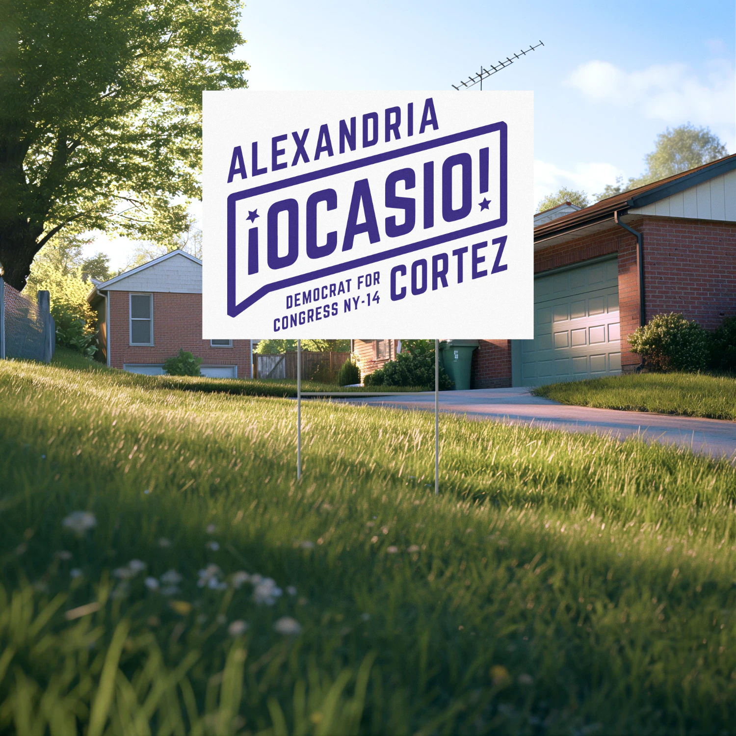 AOC Alexandria Ocasio Cortez President Yard Sign - 2028 Presidential Buzz Grows Around the New York Congresswoman