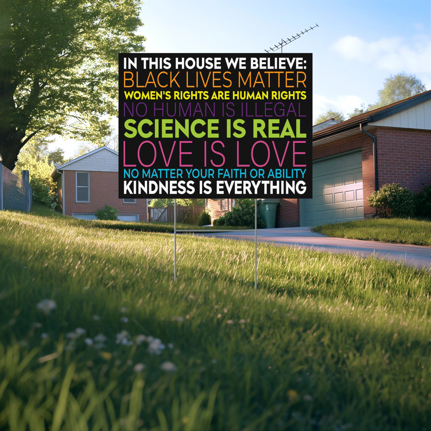 Kindness Is Everything Nicene Creed Yard Sign Inspired by Inspired by JD Vance Viral Debate