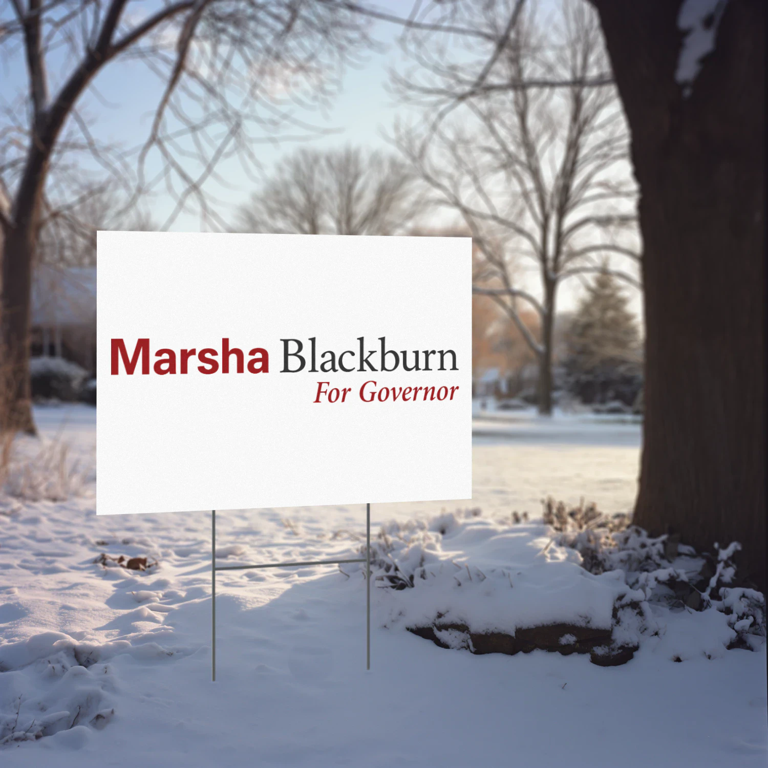 Marsha Blackburn For Governor Yard Sign – Tennessee 2026 Republican Campaign & November Election Support