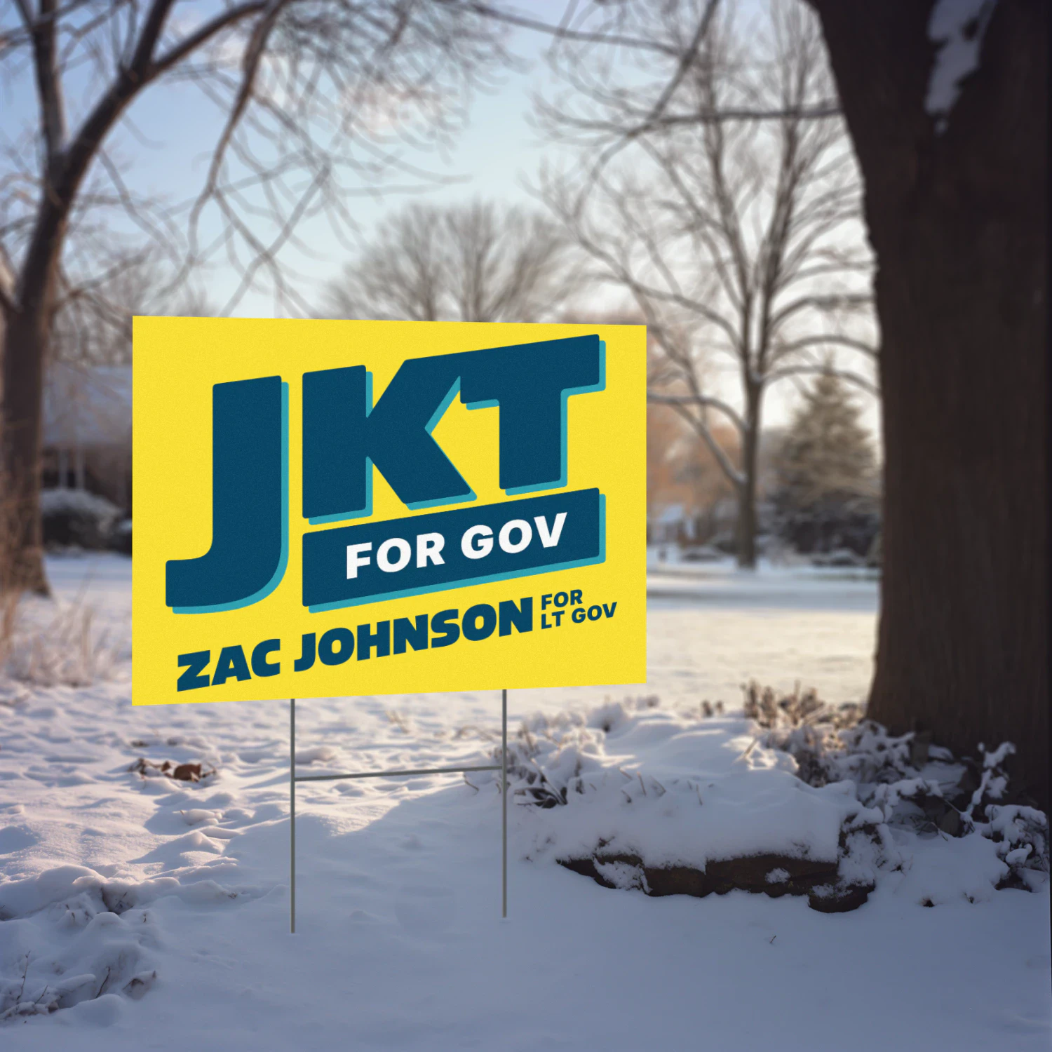 Jonathan Kreiss-Tomkins For Governor Yard Sign - JKT Advances to Alaska’s November Governor’s Race After August 2026 Primary
