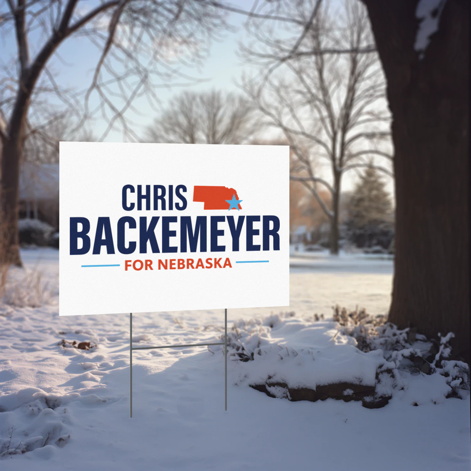 Chris Backemeyer For Nebraska Yard Sign