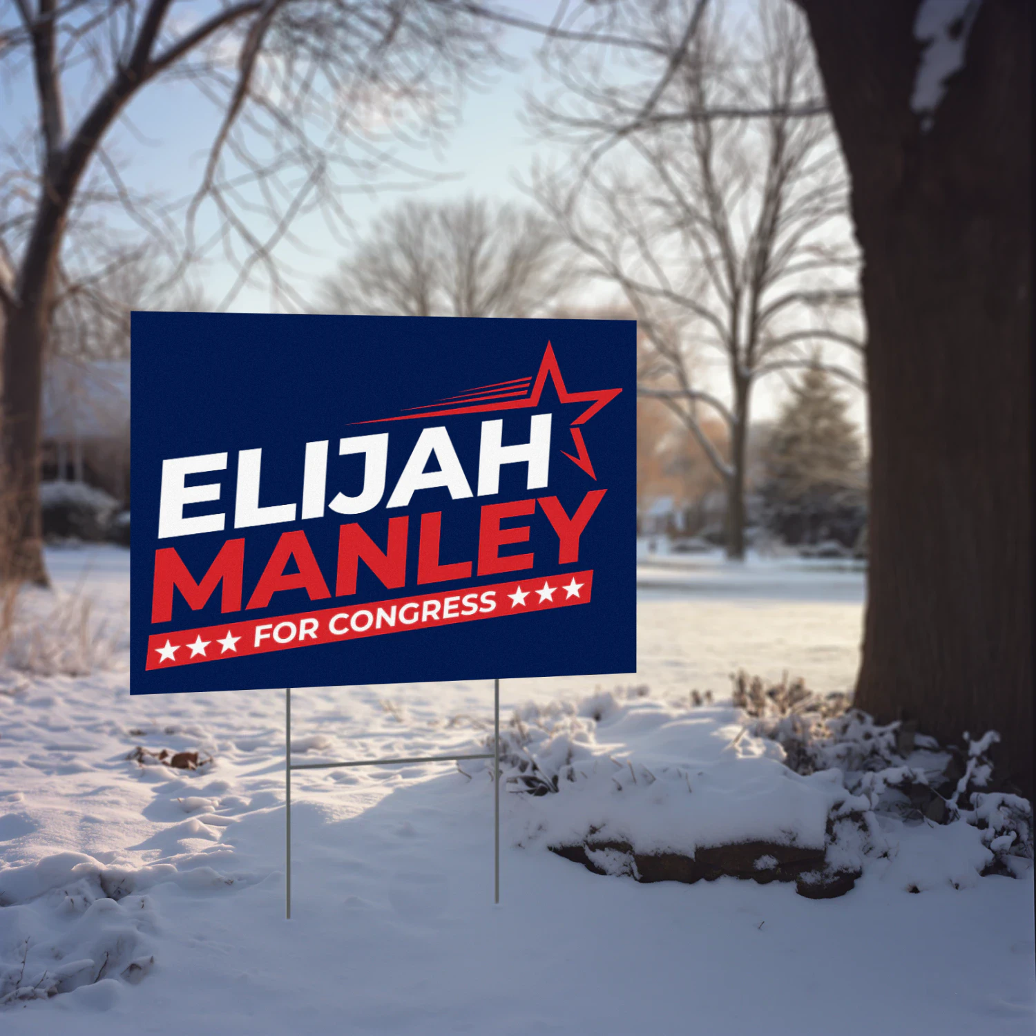 Elijah Manley for Congress Yard Sign – Florida’s 20th District 2026 Democratic Primary & Congressional Campaign