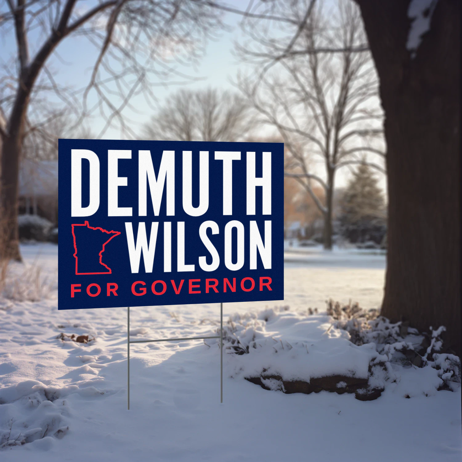 Lisa Demuth For Governor Yard Sign – Minnesota 2026 Republican Nominee Campaign & Election Support