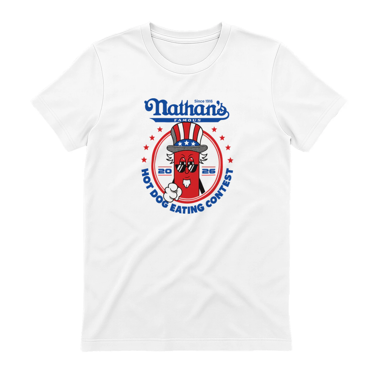 Joey Chestnut Wearing Since 1916 Nathan’s Famous Hot Dog Contest 2026 Shirt