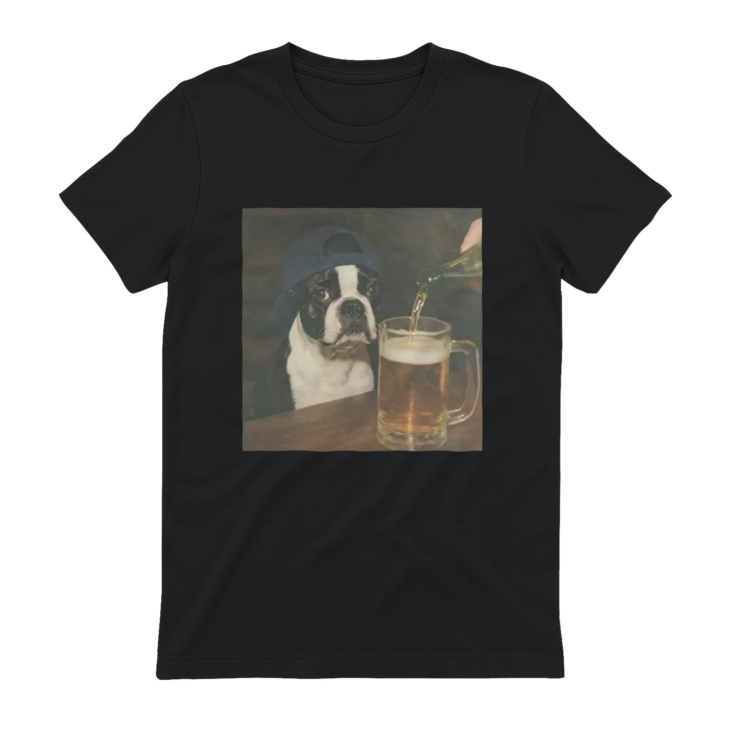 Dylan Crews Boston Terrier Drinking Beer Shirt