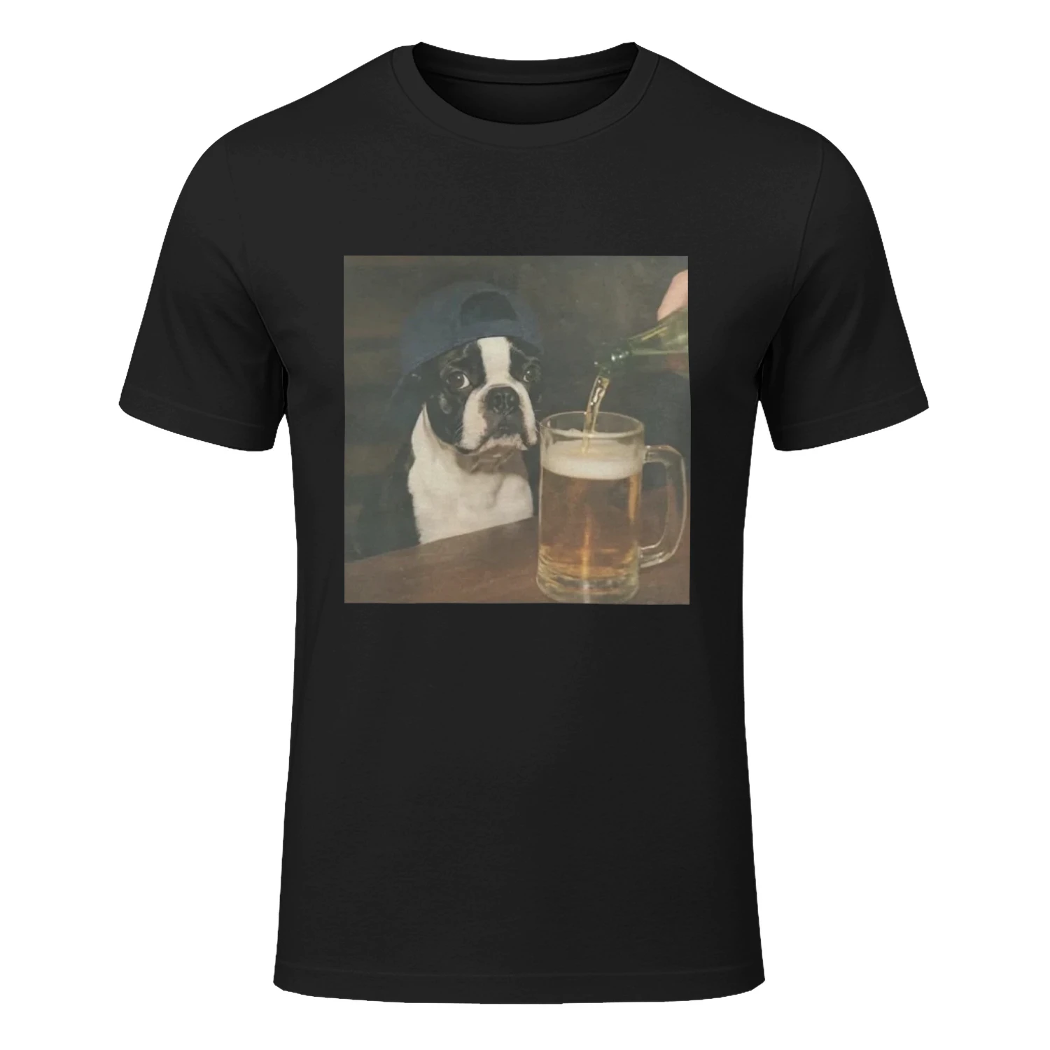 Dylan Crews Boston Terrier Drinking Beer Shirt