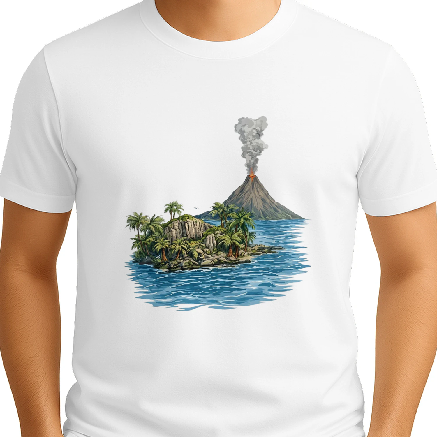 Lava Flow Volcano Tropical Island Shirt