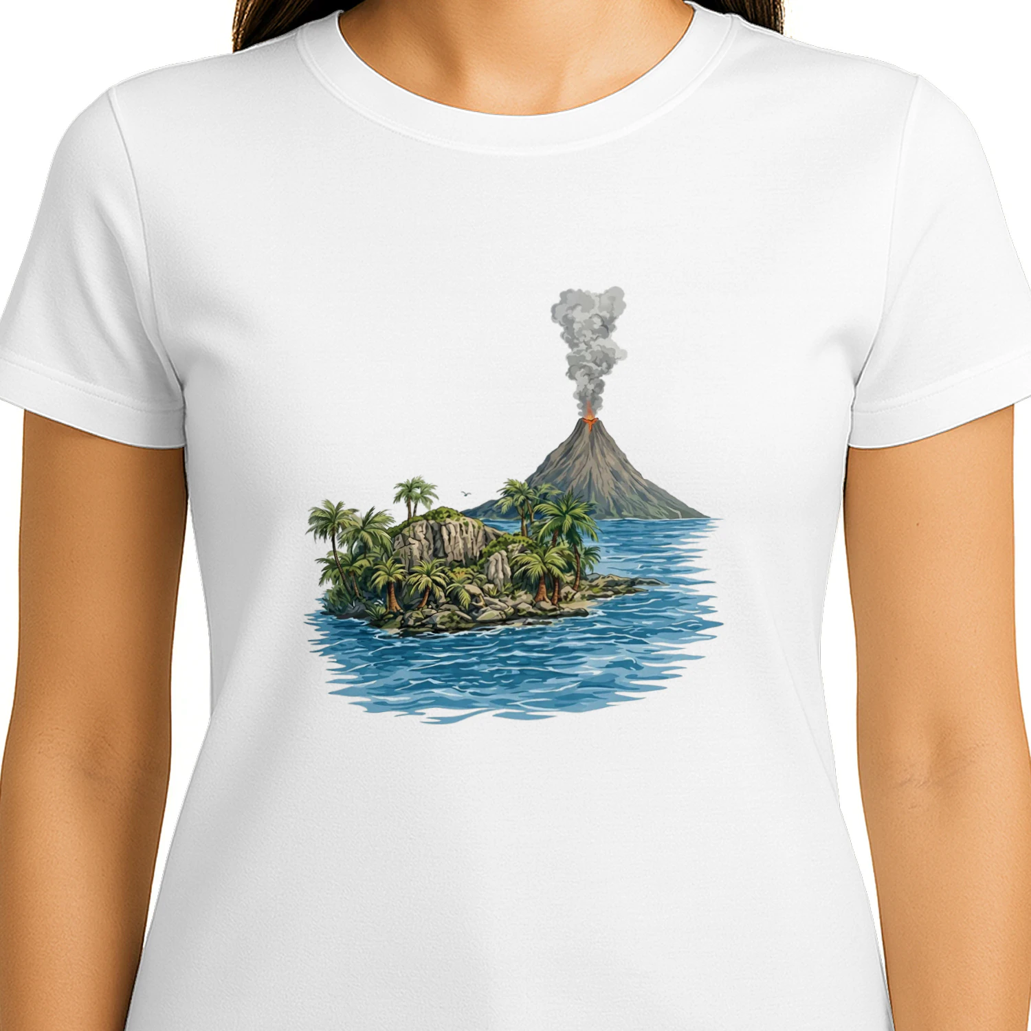 Lava Flow Volcano Tropical Island Shirt