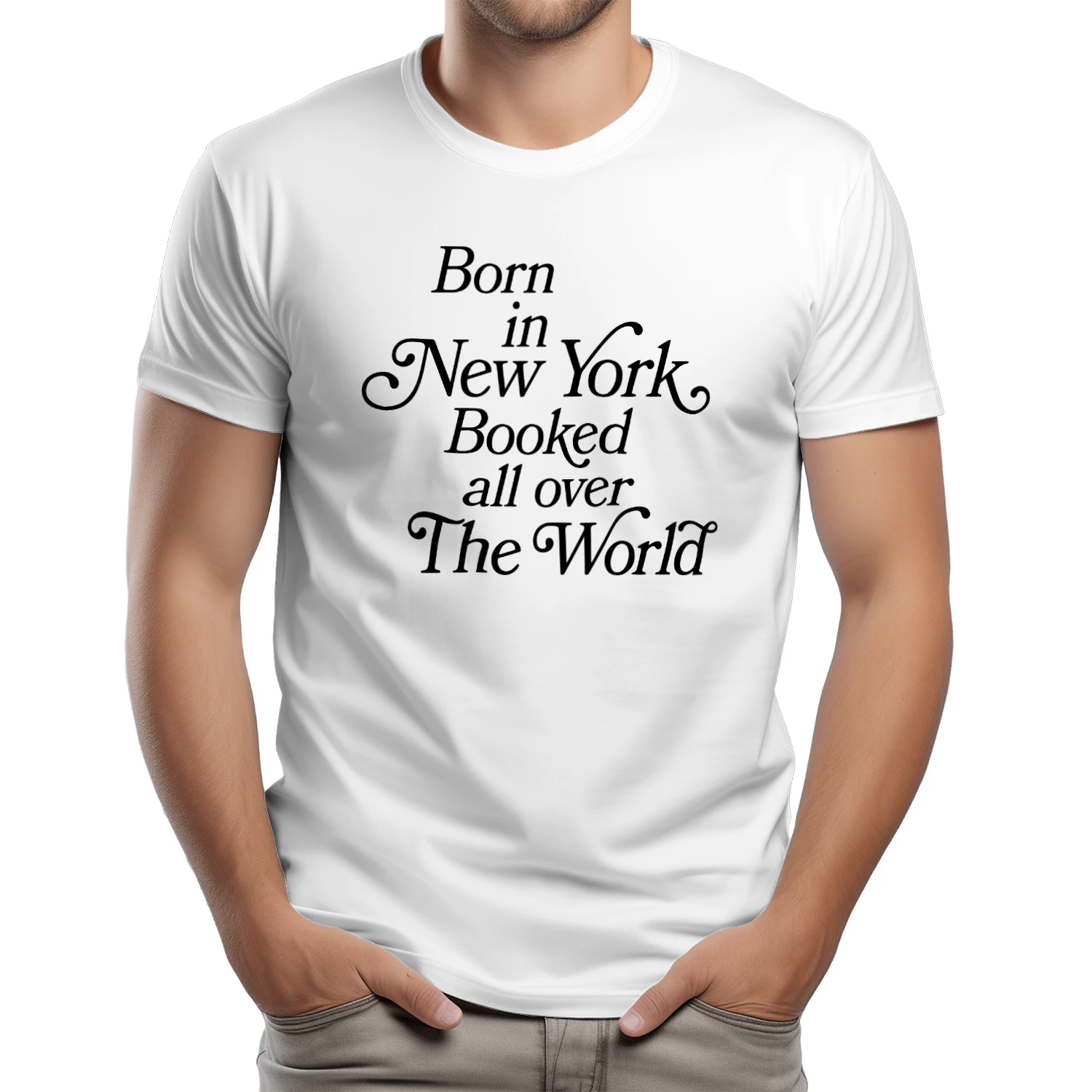 Born In New York Booked All Over The World Shirt