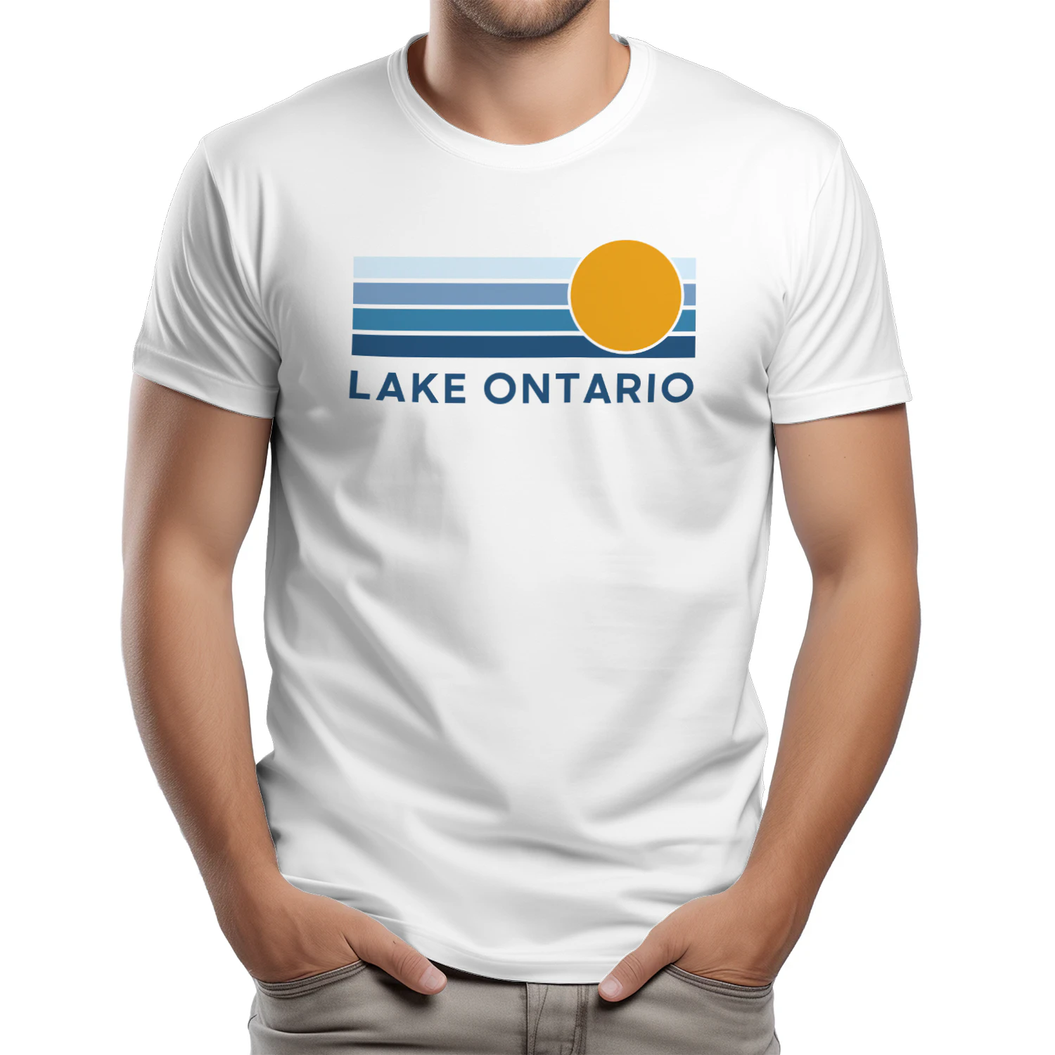 Lake Ontario Great Lakes Sunset Graphic Design Shirt