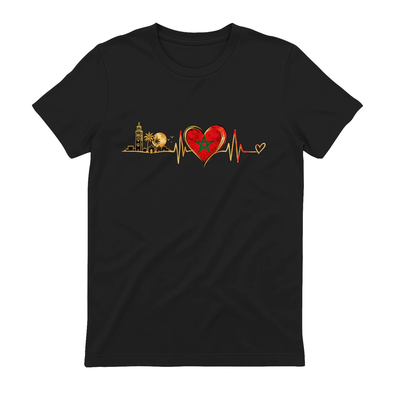 Moroccan Heartbeat Cityscape Emblem