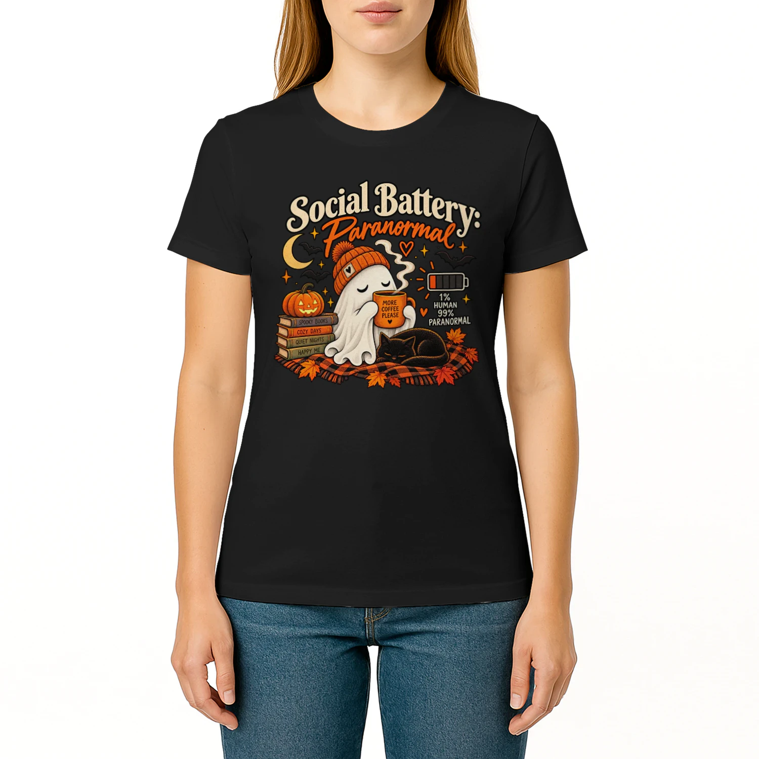 Social Battery_ Paranormal Coffee Cozy Sticker