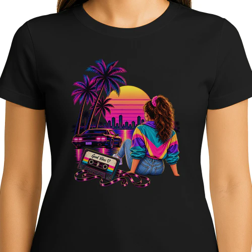 Neon Sunset City Good Vibes