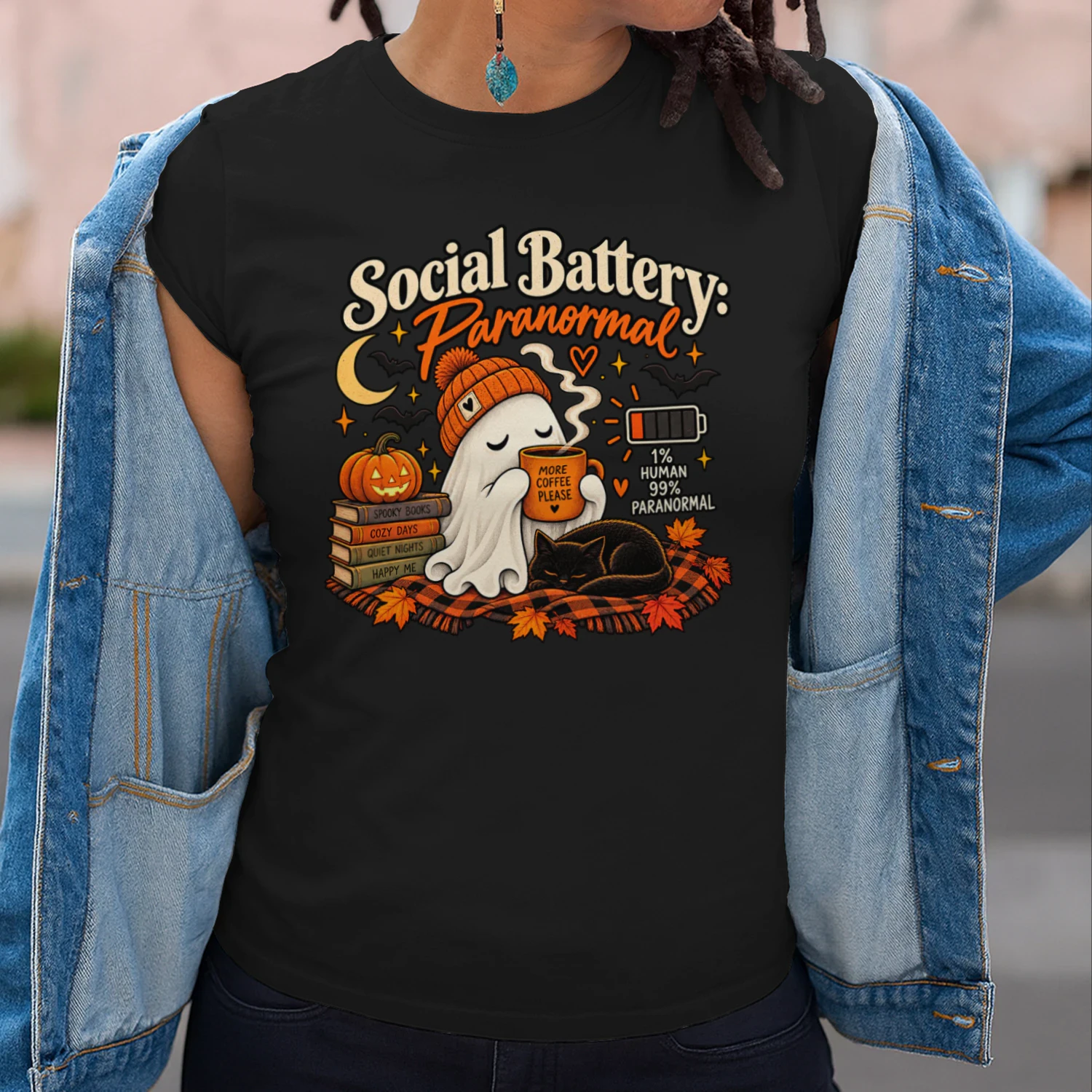 Social Battery_ Paranormal Coffee Cozy Sticker