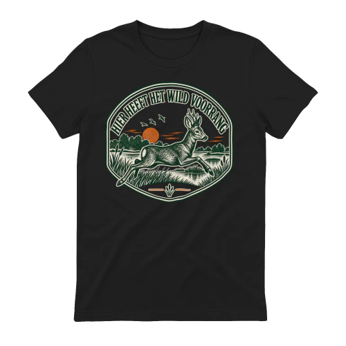 Ree Voorrang T-shirt – "Hier Heeft Het Wild Voorrang" Natuur Shirt