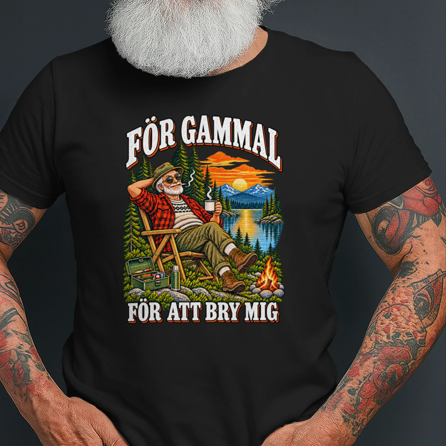 För gammal för att bry mig T-shirt