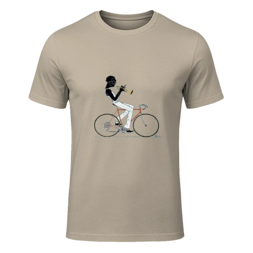Trumpet Cyclist – Jazz Musician on Bicycle T-Shirt