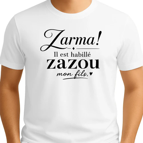 Zarma! Il est habillé zazou mon fils
