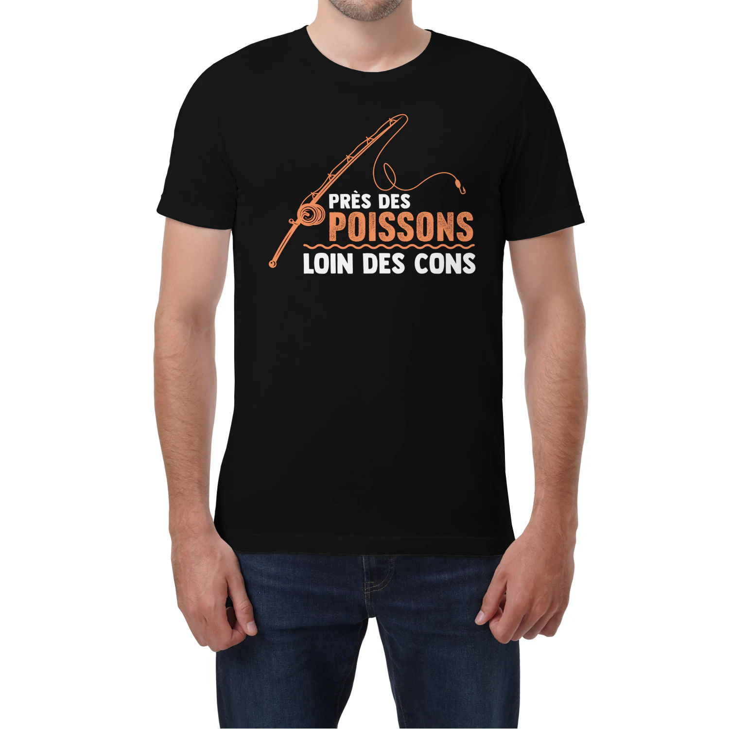 Près Des Poissons Loin Des Cons Drôle Pêcheur 