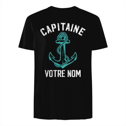 T-shirt personnalisé Capitaine avec nom personnalisé 