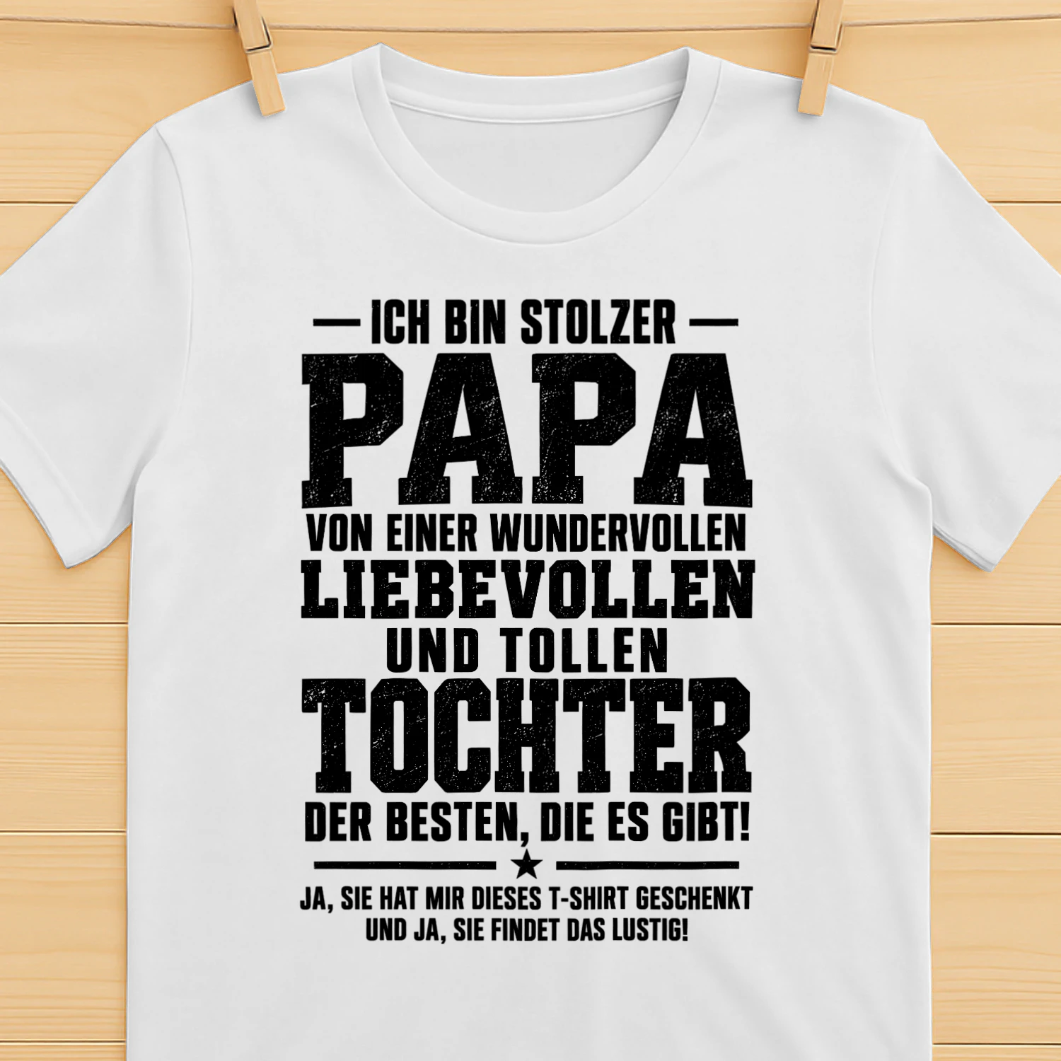Ich Bin Stolzer Papa Wunderbare Tochter Familie Humor T-shirt