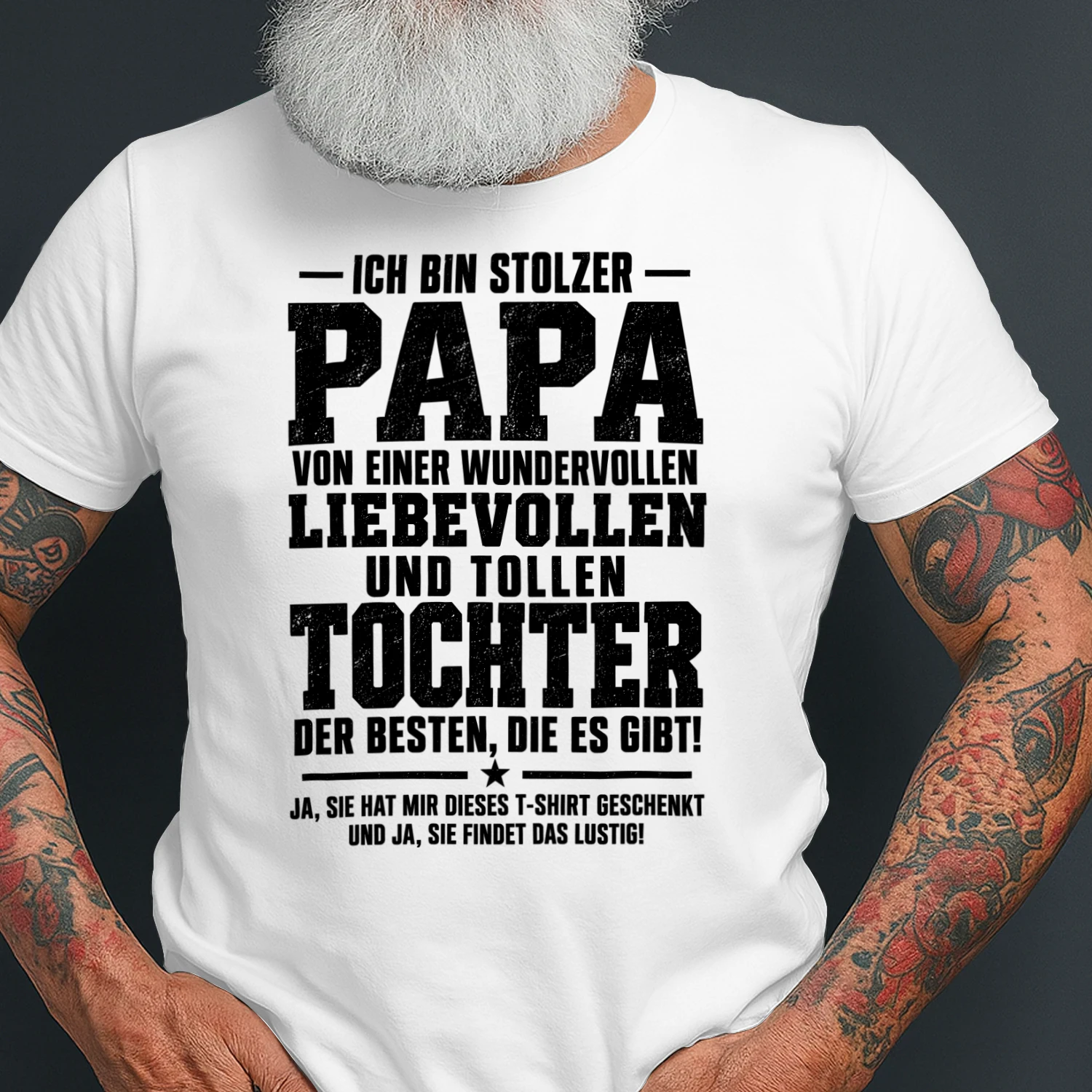 Ich Bin Stolzer Papa Wunderbare Tochter Familie Humor T-shirt