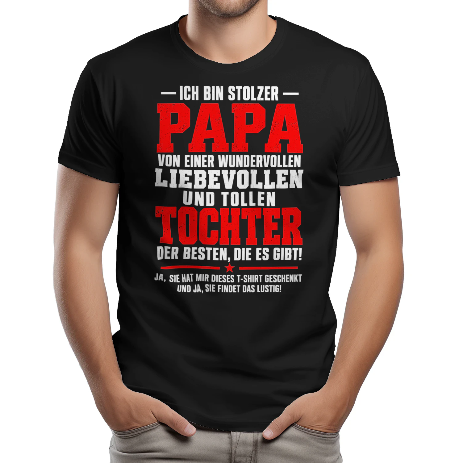 Ich Bin Stolzer Papa Wunderbare Tochter Familie Humor T-shirt
