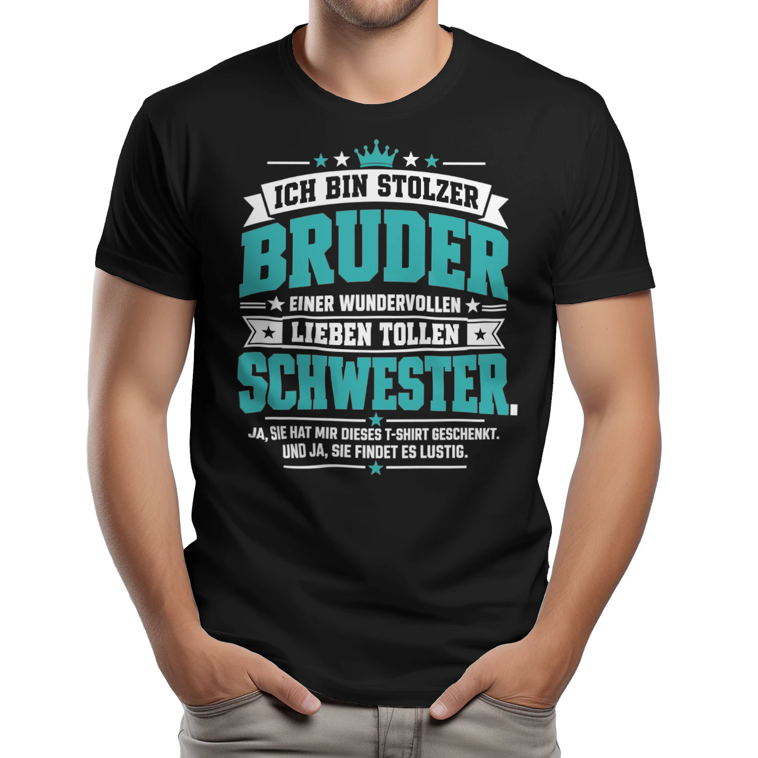 Ich Bin Stolzer Bruder Wunderbare Schwester Familie Humor T-shirt