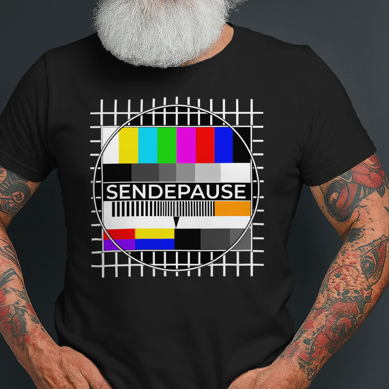 Sendepause Retro Nostalgie TV Test Muster 90er Jahre Party 80er Jahre Classic Unisex T-shirt