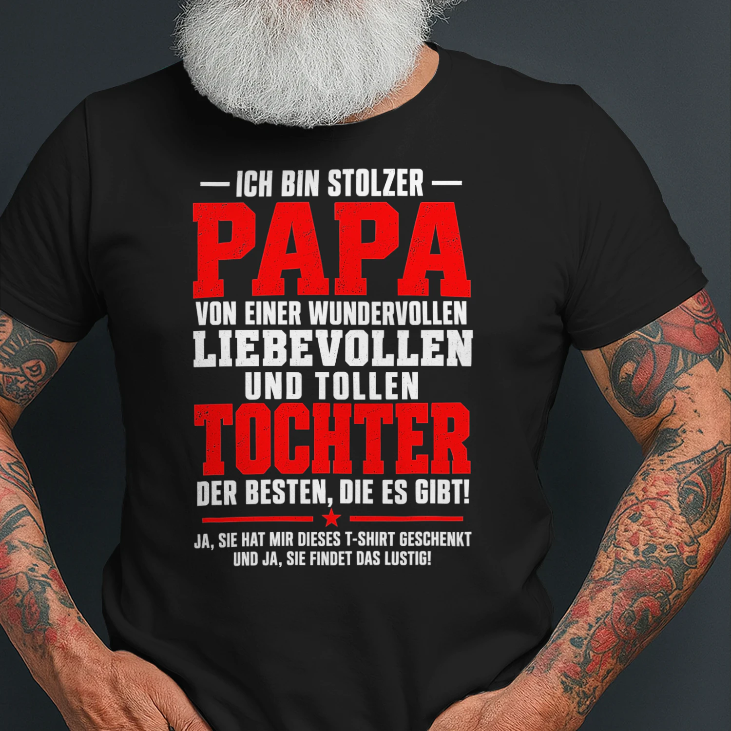 Ich Bin Stolzer Papa Wunderbare Tochter Familie Humor T-shirt