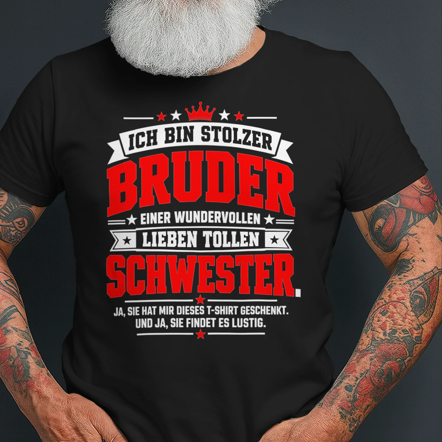 Ich Bin Stolzer Bruder Wunderbare Schwester Familie Humor T-shirt
